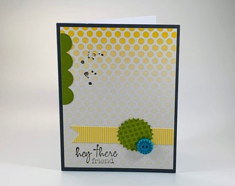 Hey There Friend Greeting Card - Thinking of You Card - Gender Neutral Friend Card - Keeping in Touch Card