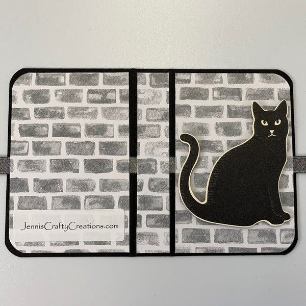 Halloween Mint Holder Wrapper - Happy Halloween Party Favor - Mint Holder with Black Halloween Cat - Teacher, Friend, Coworker Gift