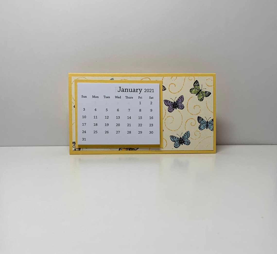 Small Trifold Tear Away 2021 Calendar Mini Desk Calendar | Etsy