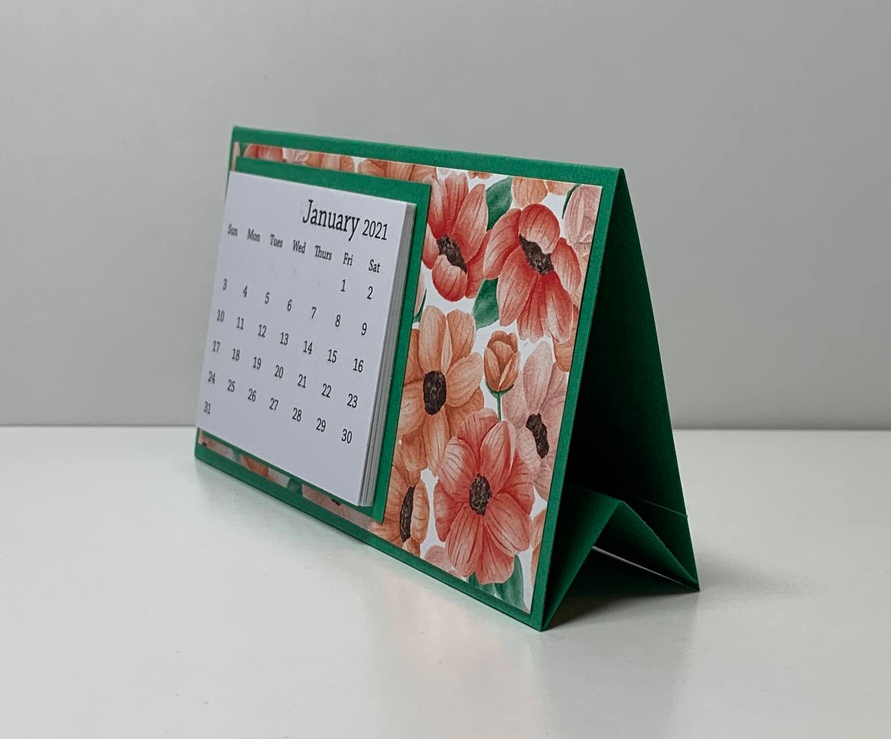 Small Trifold Tear Away 2021 Calendar Mini Desk Calendar Etsy