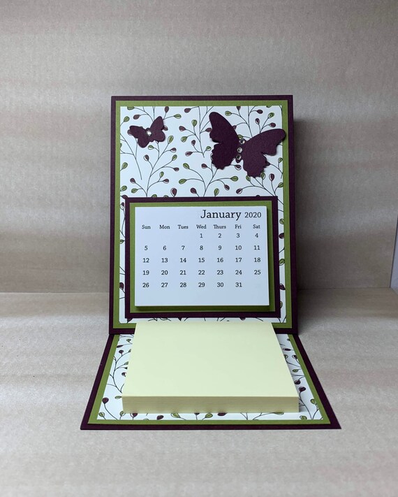 2021 easel desk calendar 2021 Easel Desk Calendar With Butterflies Coworker Gift Etsy 2021 easel desk calendar