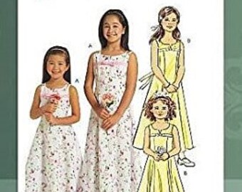 McCalls Sewing Pattern 5309 Girls Special Occassion Dress Flowergirl Size 7-14