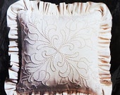 Candlewicking Charmin Janlynn Embroidery Pillow Kit - Damask Rhythm - Finished Size 14 quot x 14 quot - New Unopened Package