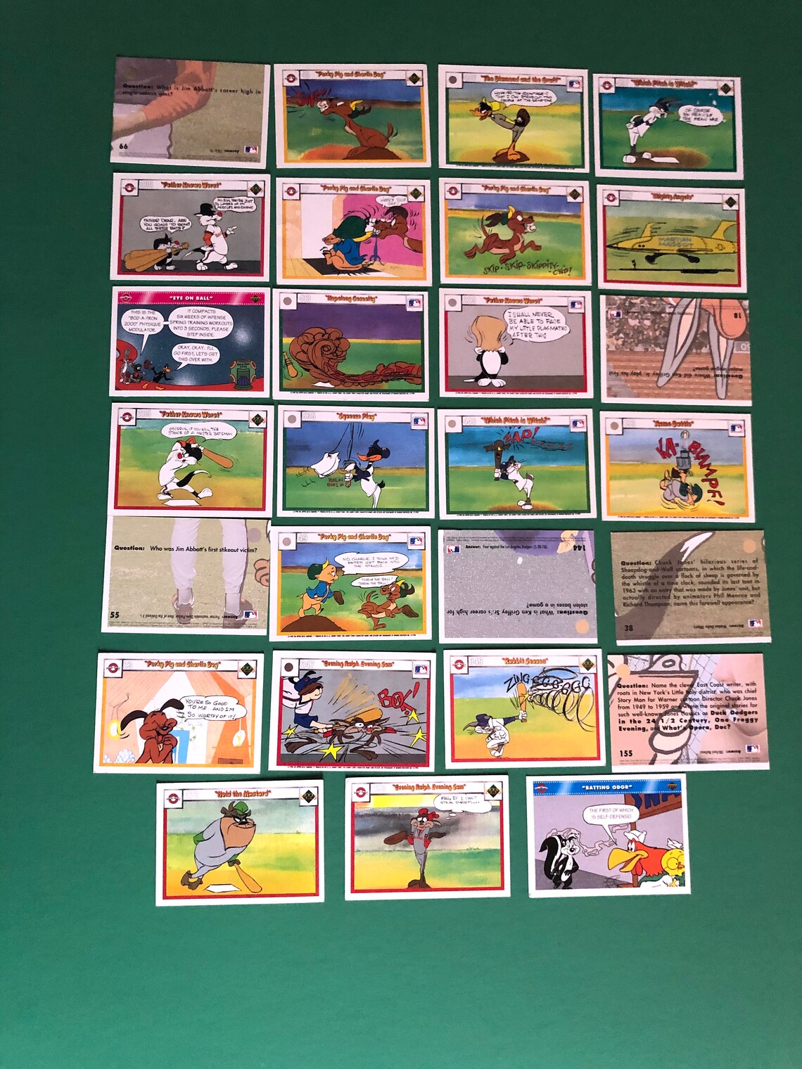LOONEY TUNES & Upper Deck Cartoon Baseball Cards Mixed Lot of Etsy