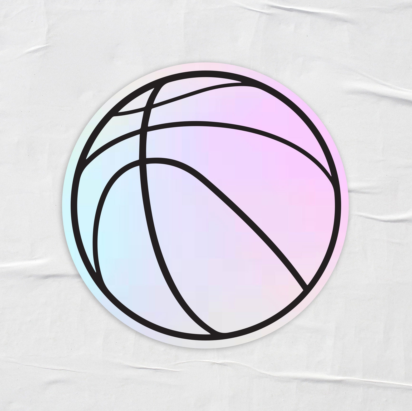 Holographic | Basketball | Sticker | Basketball - Etsy