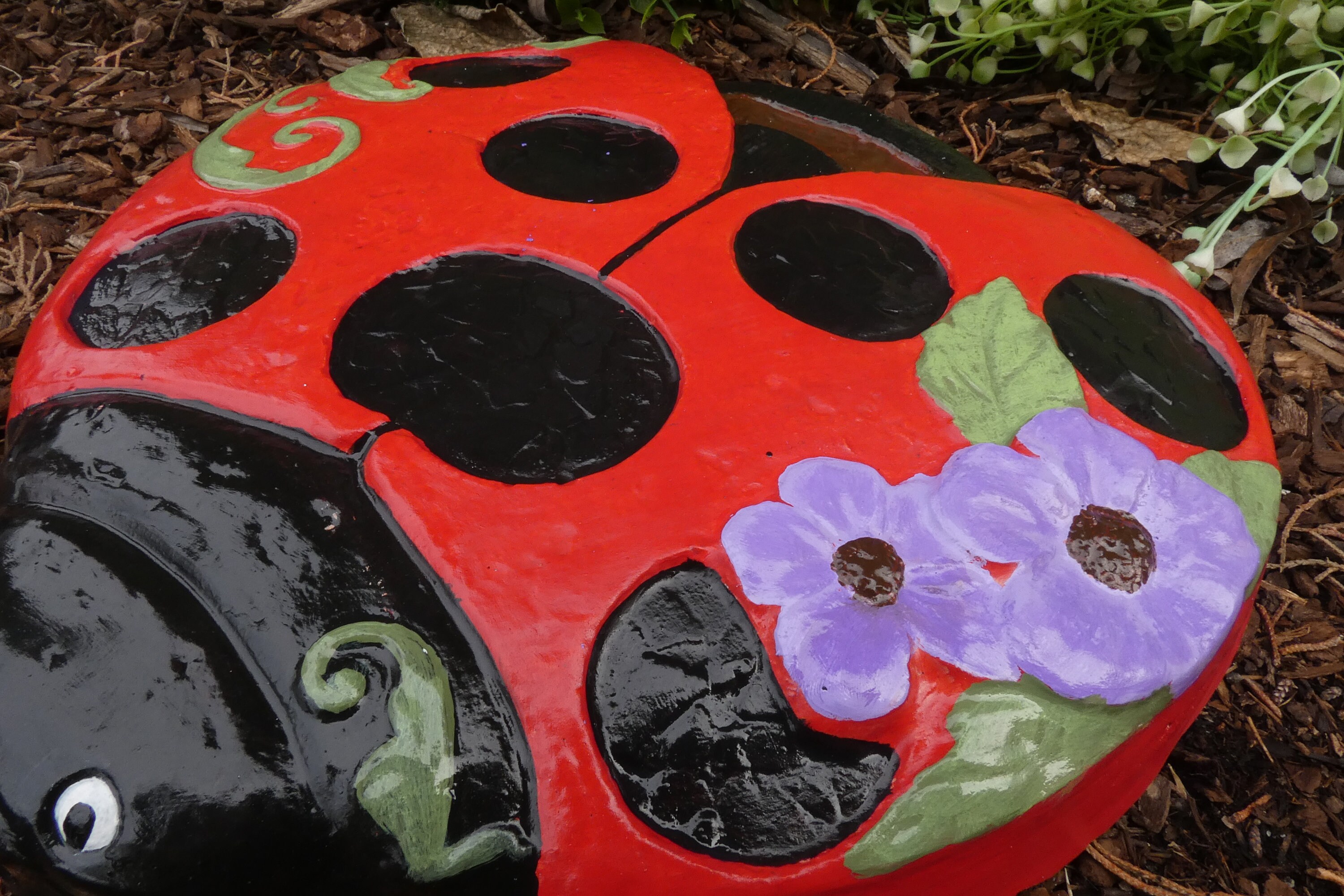 Ladybug garden decor Ladybug garden Garden stepping stone Etsy