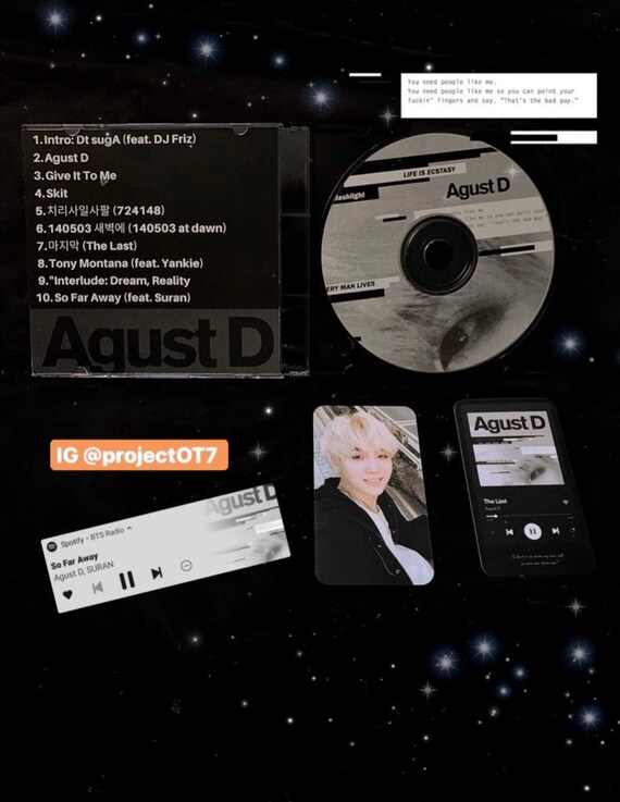 Agust D Cd Set Etsy Agust D Cd Set Etsy
