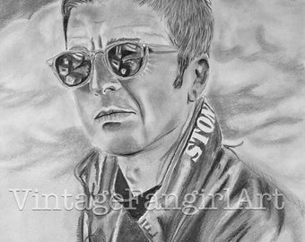 Noel Gallagher Fine Art Print of My Original Drawing