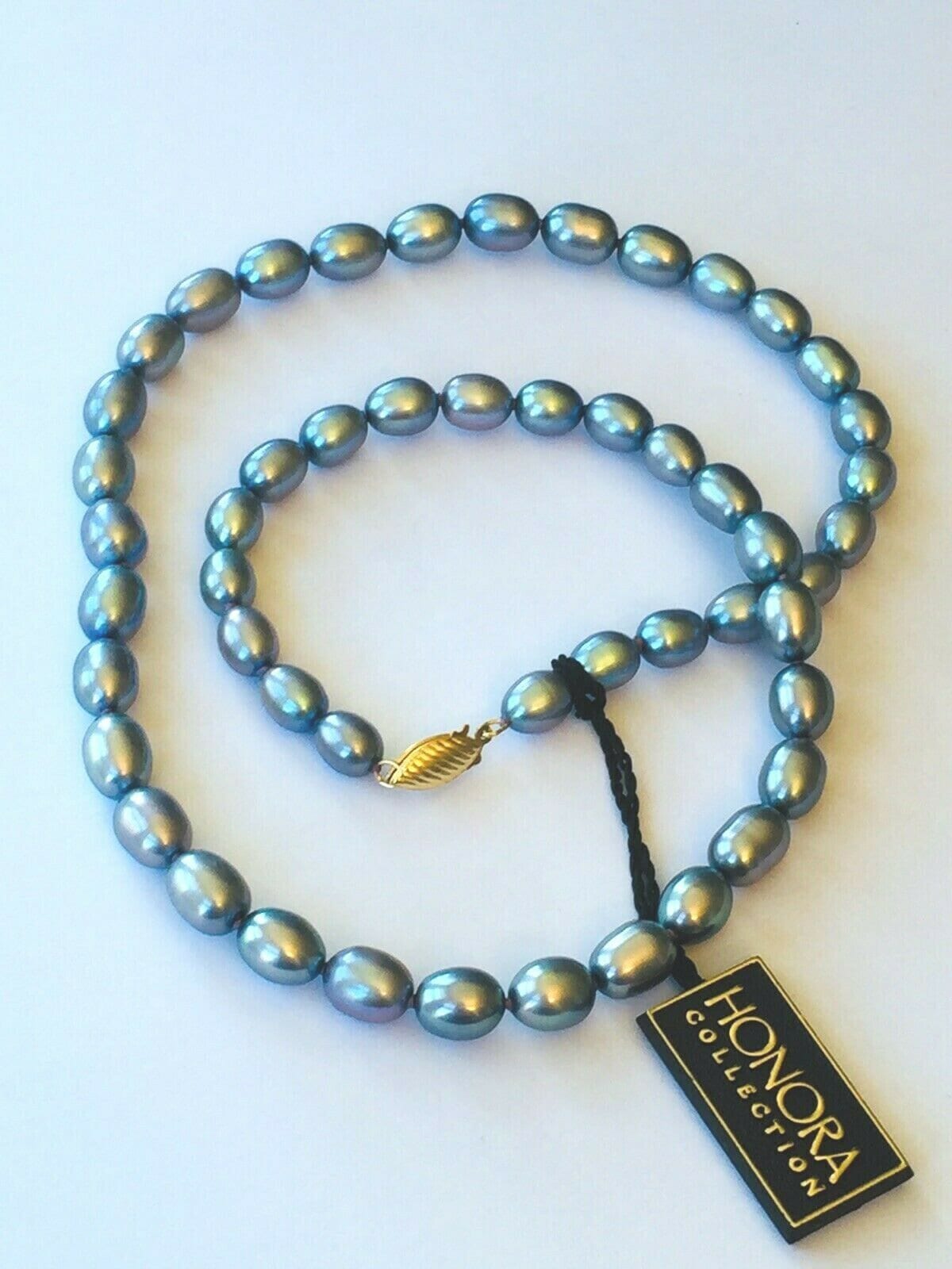 Beautiful HONORA freshwater pearls necklace 14ct 14k gold Etsy