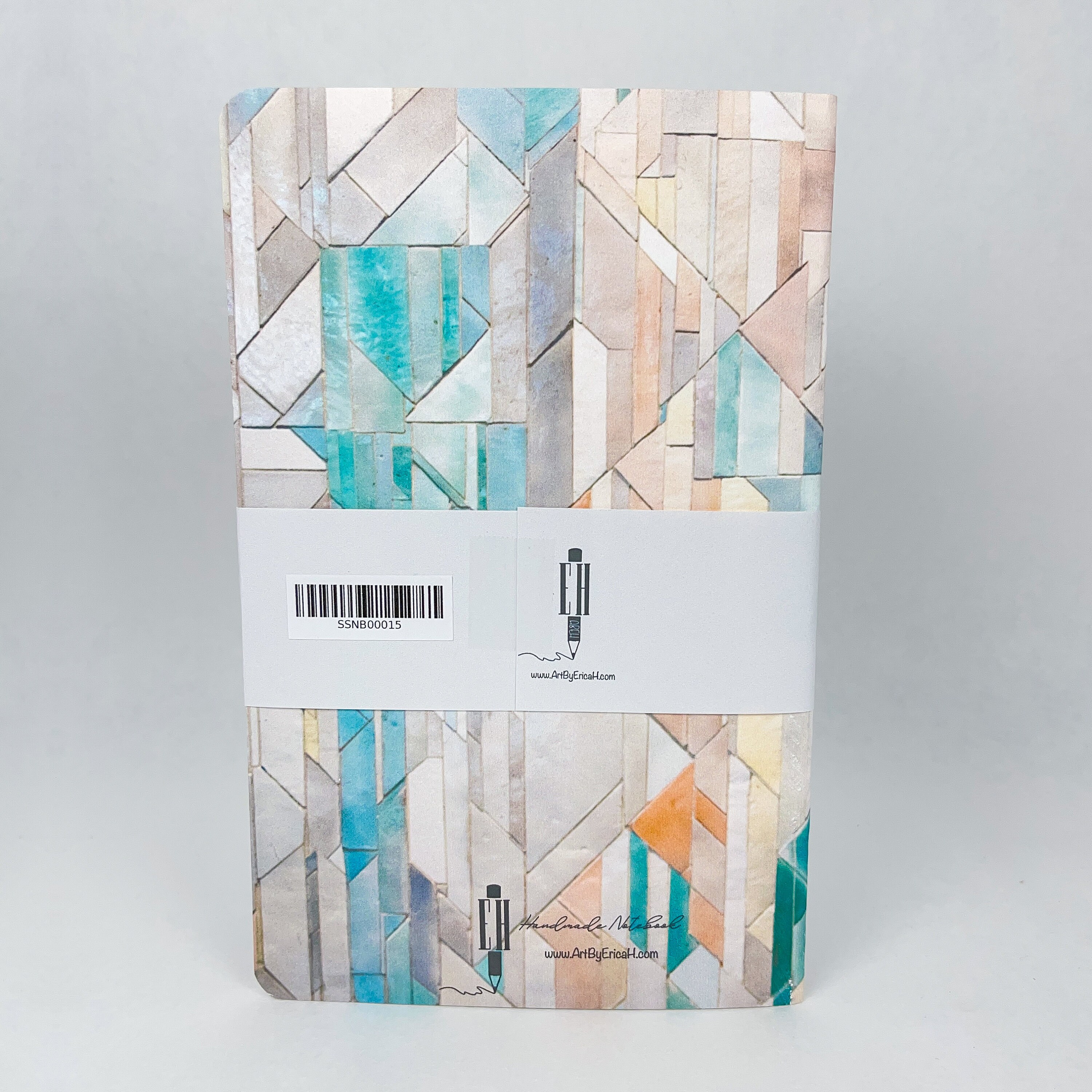 Handmade Staple Bound Notebook - Geometric Tiles - Style 3 - Premium ...