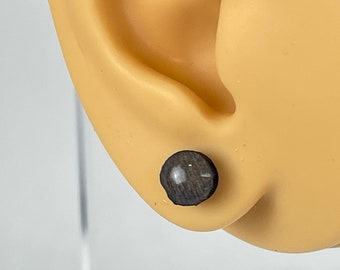 Extra Small - Castle Stone - Handmade Stud Wooden Earrings - Minimalistic Circle Lightweight Earrings - Baltic Birch Wood Geometric Earrings