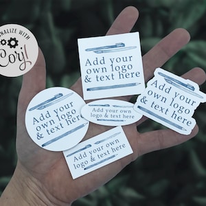 Customizable Personalized Packaging Stickers for Boxes & Envelopes / Custom Branded Packaging Labels / Branded Stickers - Edit with Corjl