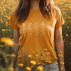 Overweeg het Wildflowers Luke 12:27 unisex jersey T-shirt met korte mouwen