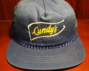 Vintage Lundy's blue and yellow snapback hat