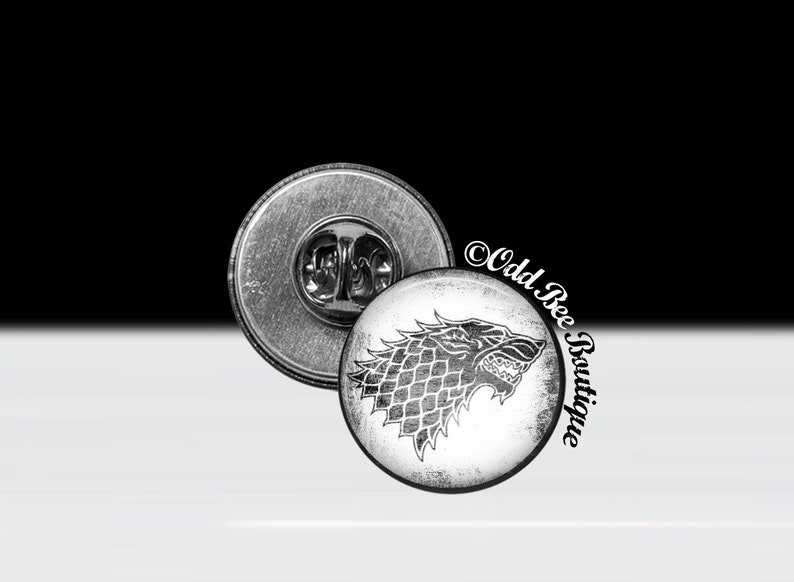 A Song of Ice /& Fire Father/'s Day Gift House Stark Tie Clip Gift for Him Game of Thrones Stark Tie Tack Geekery Lapel Pin