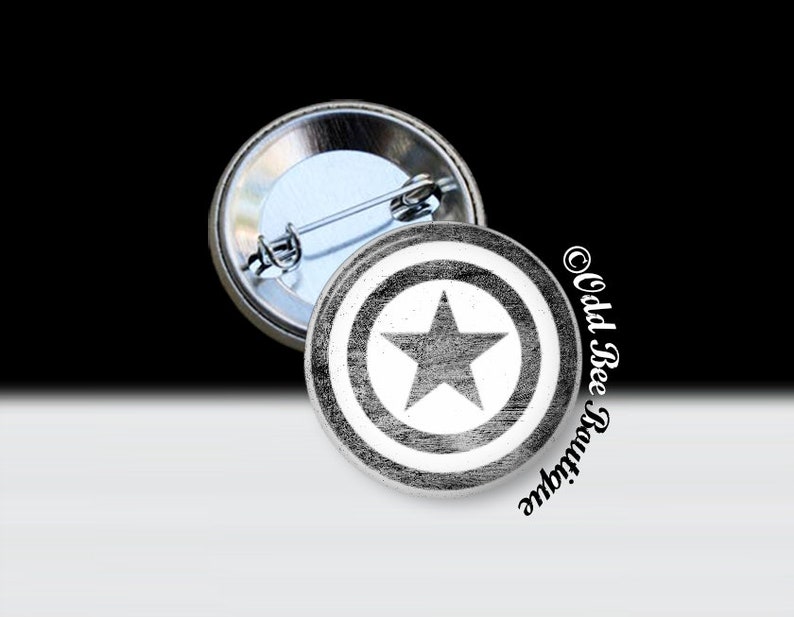 Marvels Super Hero Captain America Shield Logo Silvertone Metal TIE CLIP