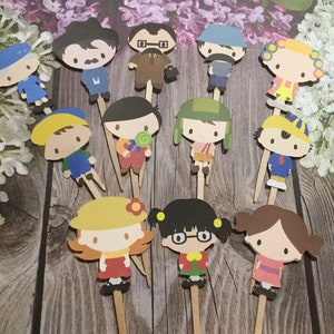 La vecindad, el Chavo cupcake toppers/ mexico show kids  cupcake  toppers