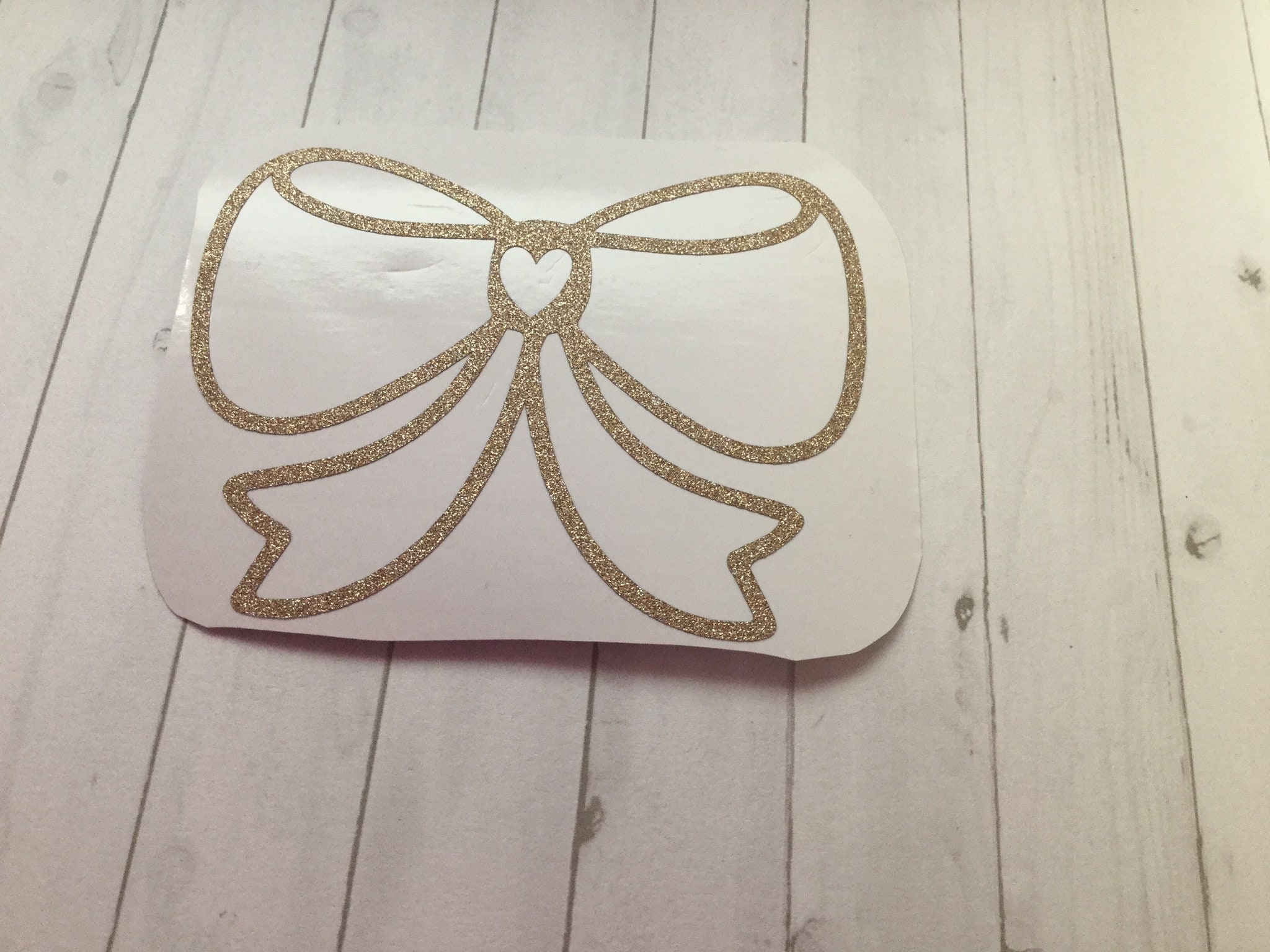 Stickers Bow Decoration Sticker Glitter Vinyl Bow Etsy UK