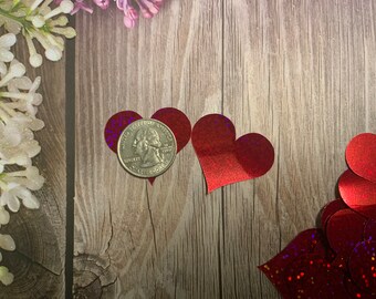 Heart confetti , 100 foil heart confetti