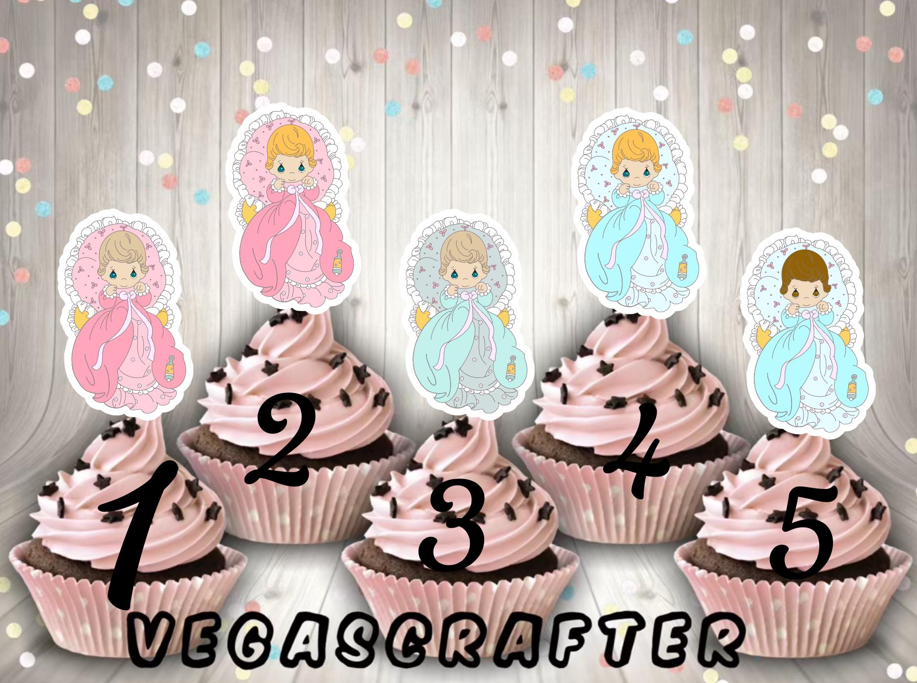 48 Stück Cupcake-Topper Mit Krone – Glitzerndes Prinzessinnen-Deko Für Geburtstag, Baby-Party Oder Hochzeit