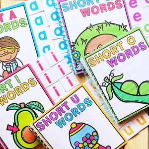 Phonics Adapted Books Errorless CVC Words Hands On Interactive Books for Special Education Preschool Homeschool