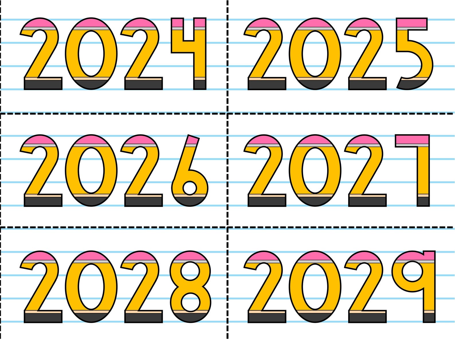 Pencil Flip Calendar | Classroom Flip Calendar | Composition Notebook ...