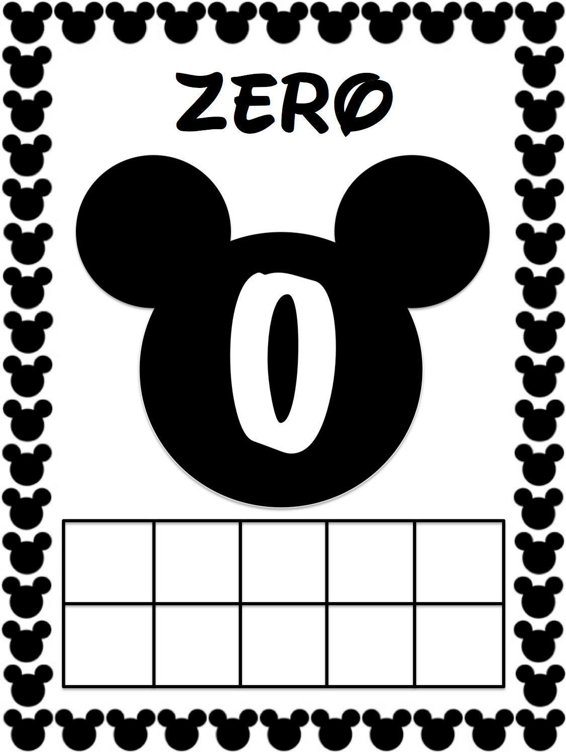 mickey mouse classroom decor number posters 0 20 etsy