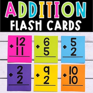 Cartes Flash supplémentaires | Flashcards imprimables pour les enfants | Flashcards imprimables Mathématiques