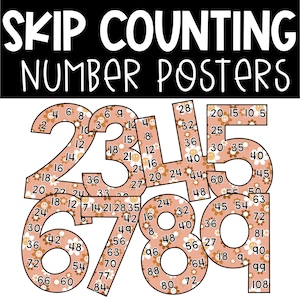 Groovy Retro Skip Counting Posters | Groovy Retro Classroom Decor