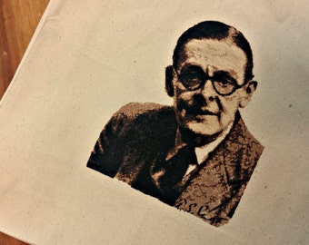 T.S. Eliot  Photo Embroidered Tote Bag
