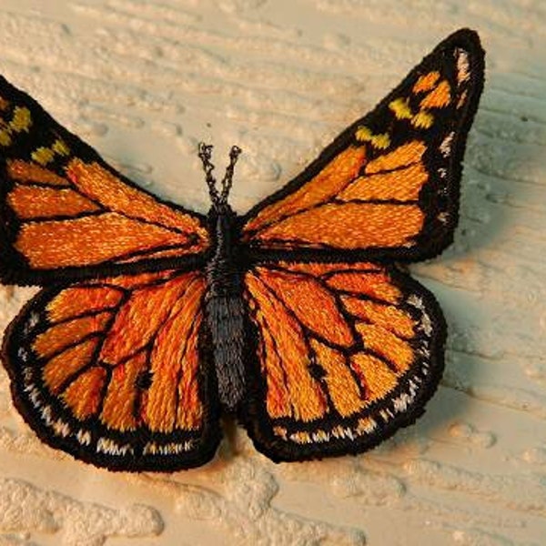 Embroidered Monarch Butterfly Pin