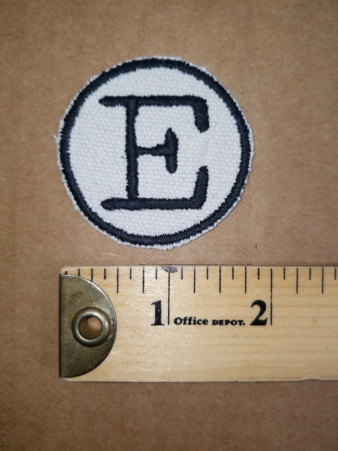 Embroidered E Monogram Canvas Iron on Patch - Etsy