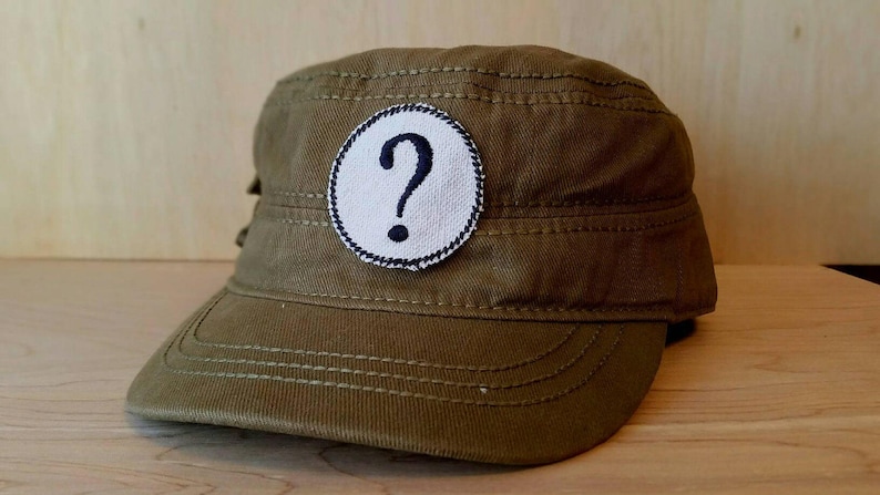 Handmadeembroidered Question Mark Upcycled Canvas Iron on Vintage Style ...
