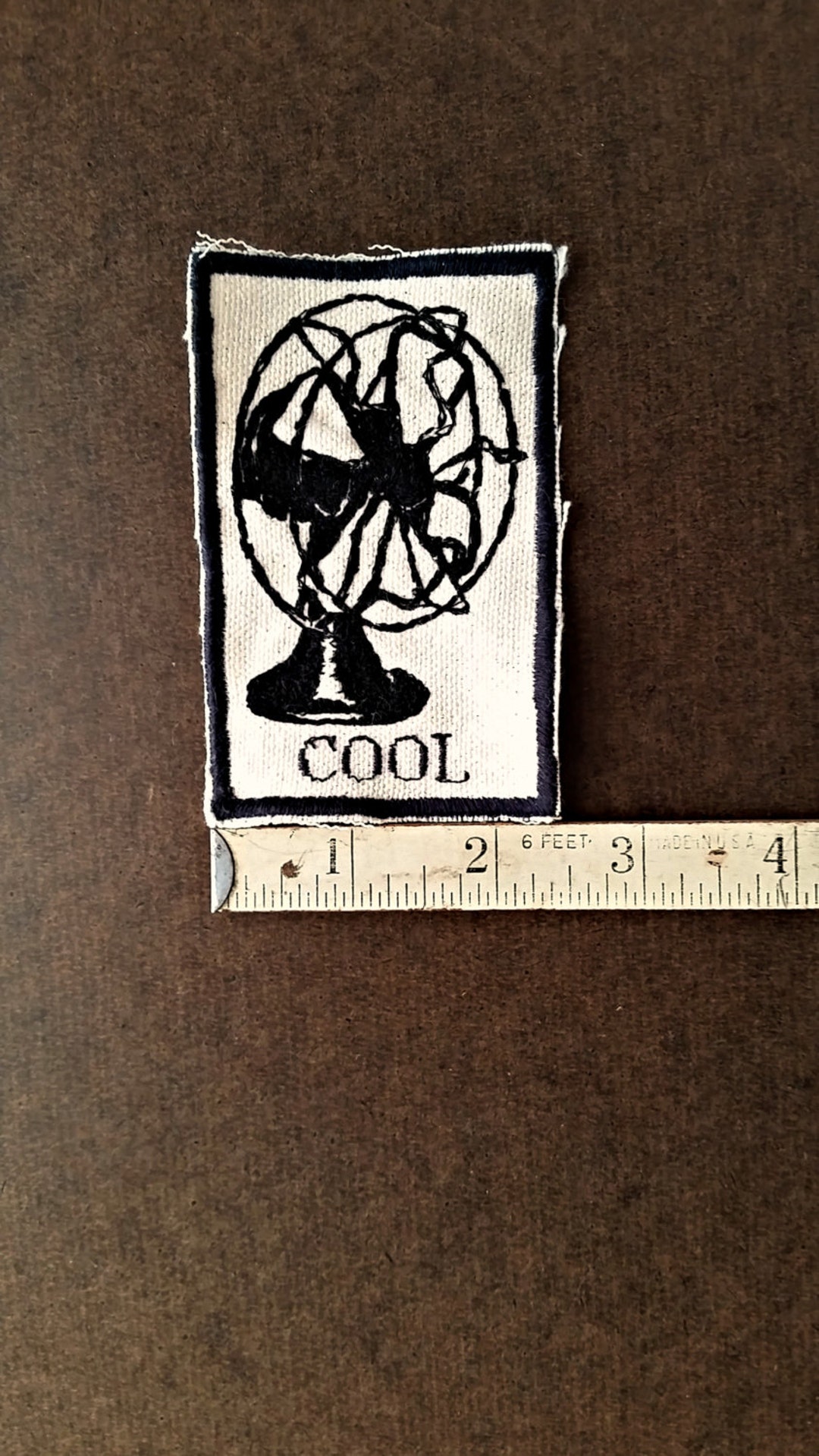 Handmade Embroidered Vintage Graphic Upcycled Canvas Cool Jacket Patch ...