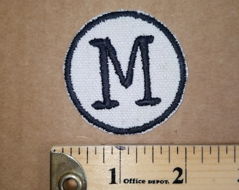 Embroidered M Monogram Patch