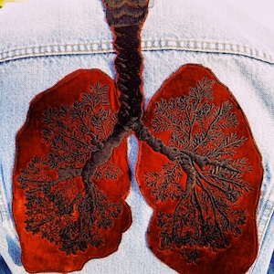 Embroidered Silk Velvet Lungs