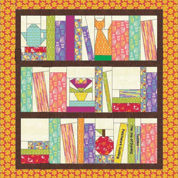 Library Quilt Pattern Digital