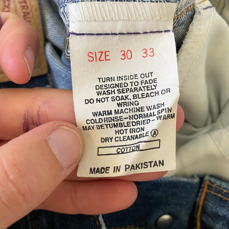 Levi/'s 558 Vintage 90s Mens Denim Jeans Dark Wash Straight 30x33 Hemmed