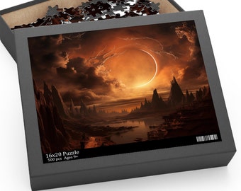 Eclipse Jigsaw Puzzle Eclipse at New Land Puzzle (252, 500-Piece)