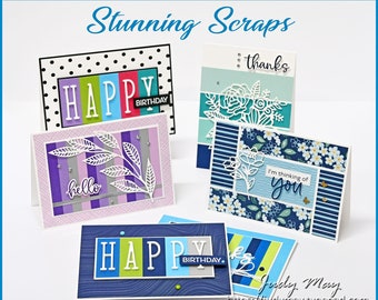 Stunning Scraps | Scrappy Card Techniques | Twisted Ribbon | Mosaic | Floating Element | Patchwork | Bundle of 14 Stampin' Up! Tutorials