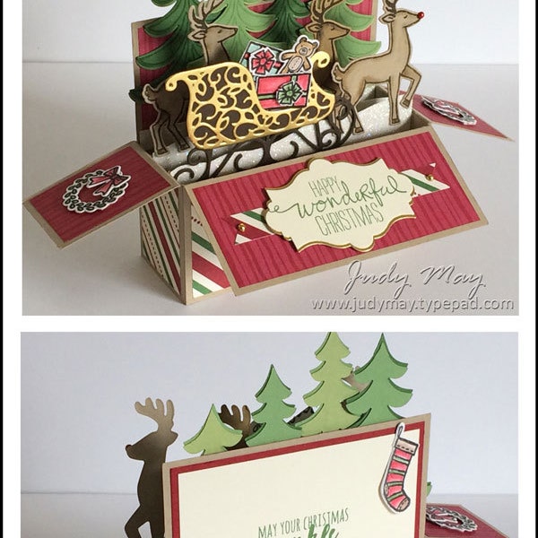 Craft Tutorial - 'Santa's Sleigh' Card in a Box Tutorial