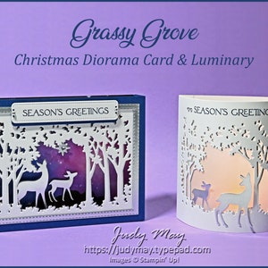 Carte et luminaire pour diorama de Noël | Jours fériés | Cartes pliées fantaisie | Projets 3D | Noël | Nouvel An | Lot de 14 pièces Stampin' Up! Tutoriels