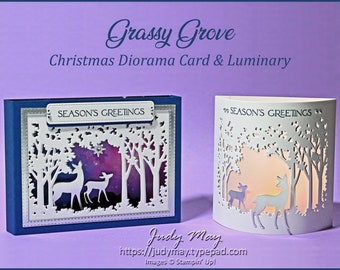 Christmas Diorama Card & Luminary | Holidays | Fancy Fold Cards | 3D Projects | Christmas | New Year | Bundle of 14 Stampin' Up! Tutorials