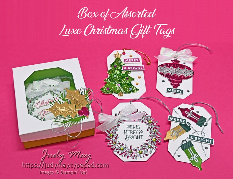 Box Assorted Luxe Tags Sets of Cards Fancy Fold Cards Christmas Cards Treat & Gift Packaging Bundle of 13 Stampin' Up Tutorials image 1