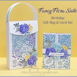 Sac cadeau et carte fantaisie Flora | Cartes pliantes fantaisie | Emballage de friandises | Décoration intérieure | Mini-catalogue 2023 | Lot de 15 cartes Stampin' Up! Tutoriels