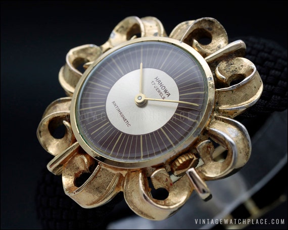 Nuovo vecchio stock molto raro orologio vintage Hanowa forma fantasia NOS Swiss made movimento EB 1333 66 molto collezionabile Etsy Italia