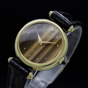 Vintage watch Thermidor Paris for ladies or boys NOS tiger eye, vintage watch swiss made new old stock