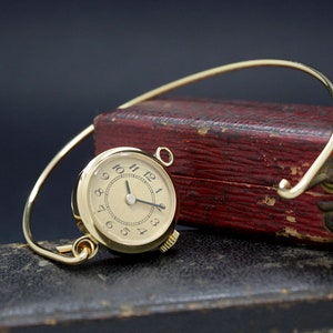 Vintage cocktail watch for ladies NOS swiss made, mechanical watch bracelet gold plated