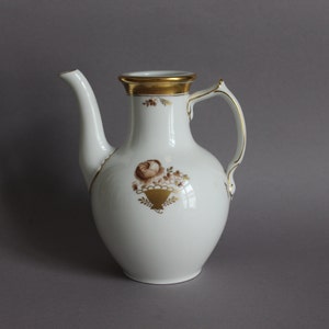 Coffee Tea Pot Without Lid Royal Copenhagen Golden Basket Denmark 595 / 9233