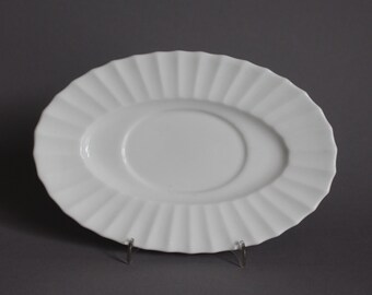 Piattino per salsiera bianco Royal Worcester Warmstry Fine Bone China Inghilterra